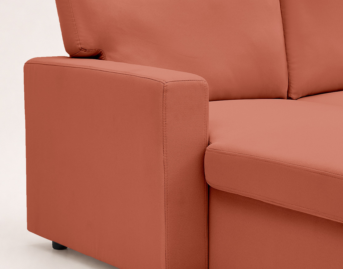 Canapé MEIYA d’angle 4 places en tissu convertible avec coffre | Best Mobilier