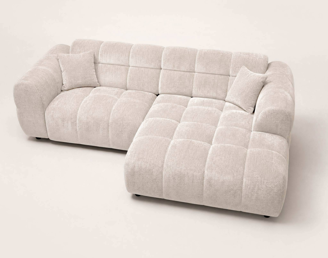 Canapé d'angle droit 4 places Pet Friendly Mini Ray - Best Mobilier