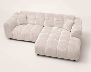 Canapé d'angle droit 4 places Pet Friendly Mini Ray - Best Mobilier