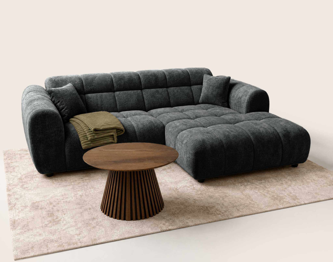 Canapé d'angle droit 4 places Pet Friendly Mini Ray - Best Mobilier