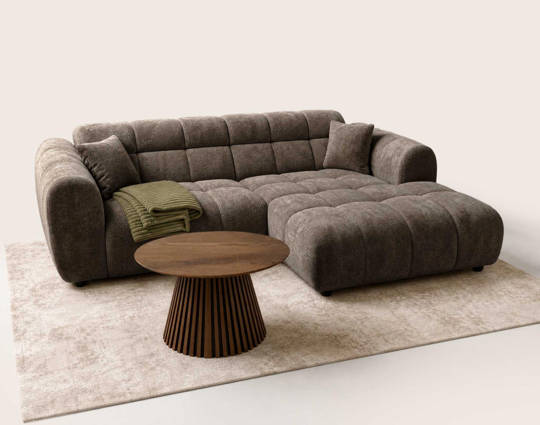 Canapé d'angle droit 4 places Pet Friendly Mini Ray - Best Mobilier