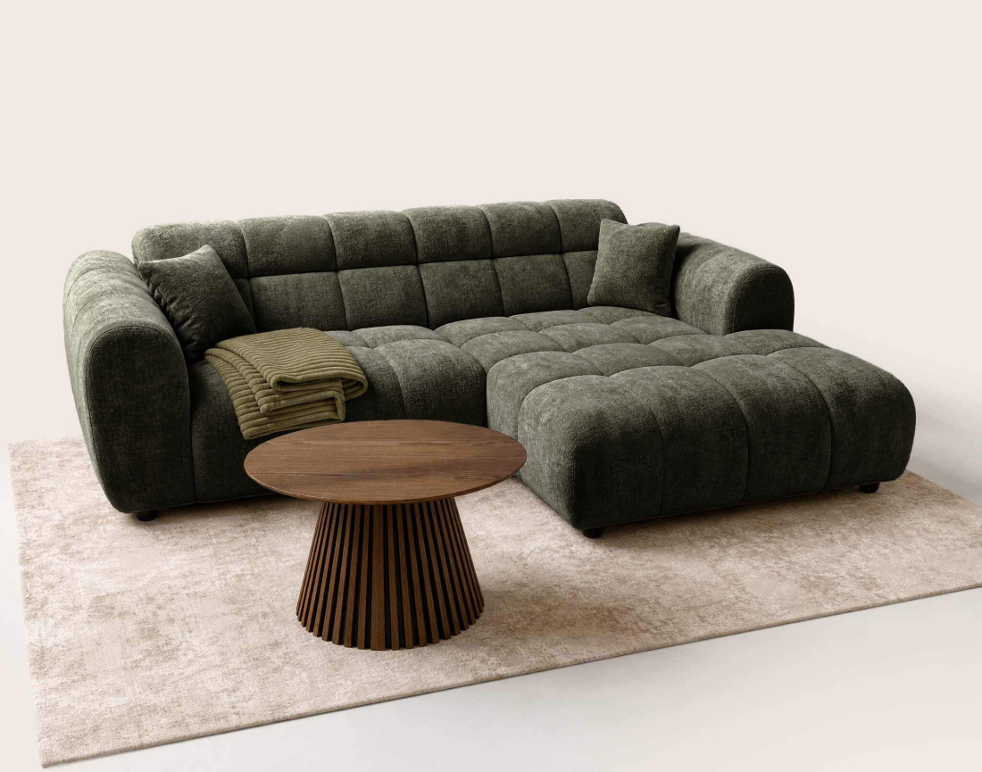 Canapé d'angle droit 4 places Pet Friendly Mini Ray - Best Mobilier