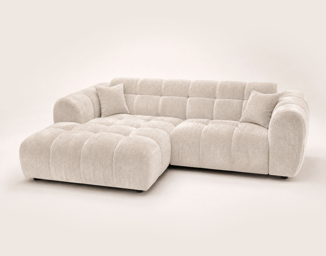 Canapé d'angle gauche 4 places adapté aux animaux Mini Ray - Best Mobilier