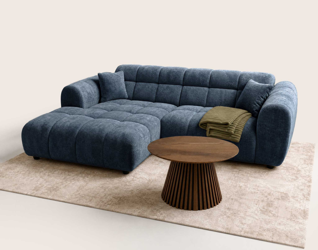 Canapé d'angle gauche 4 places adapté aux animaux Mini Ray - Best Mobilier