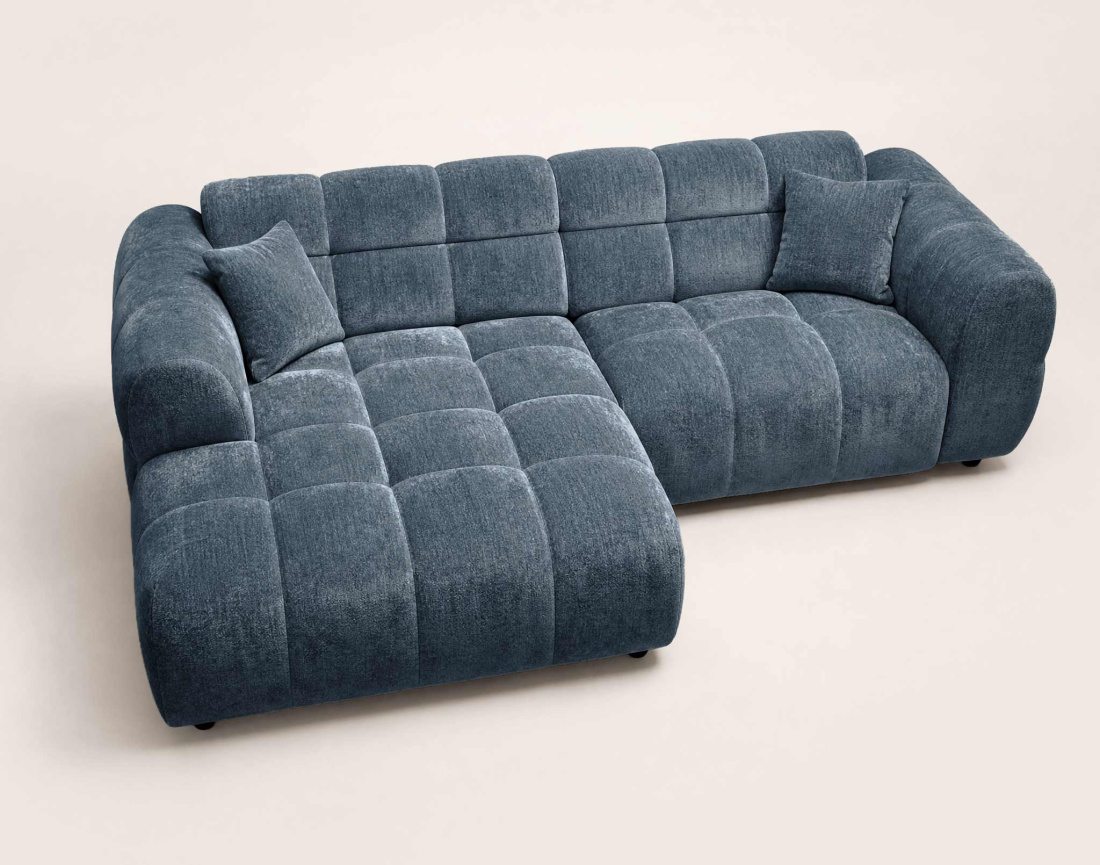 Canapé d'angle gauche 4 places adapté aux animaux Mini Ray - Best Mobilier