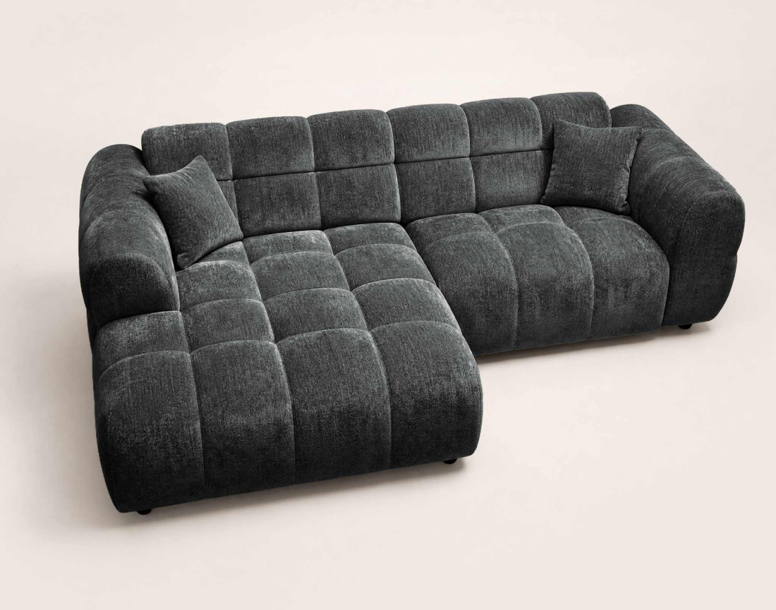 Canapé d'angle gauche 4 places adapté aux animaux Mini Ray - Best Mobilier