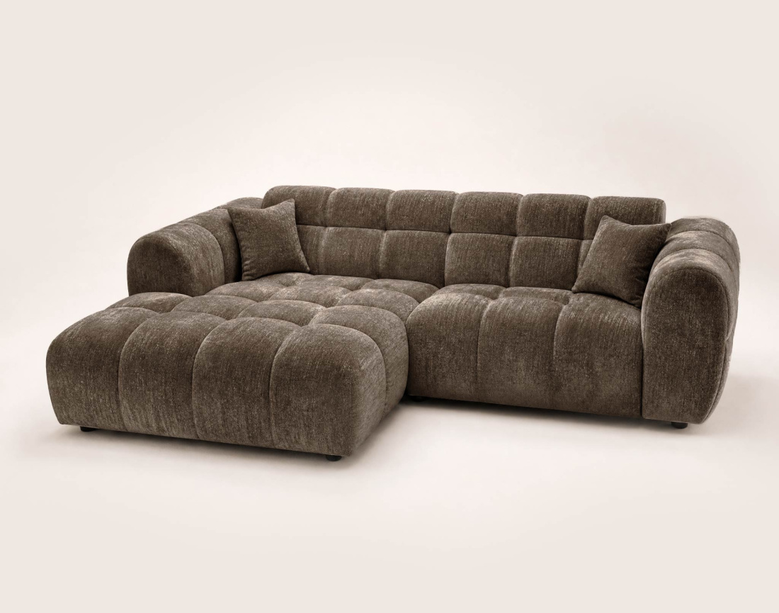 Canapé d'angle gauche 4 places adapté aux animaux Mini Ray - Best Mobilier