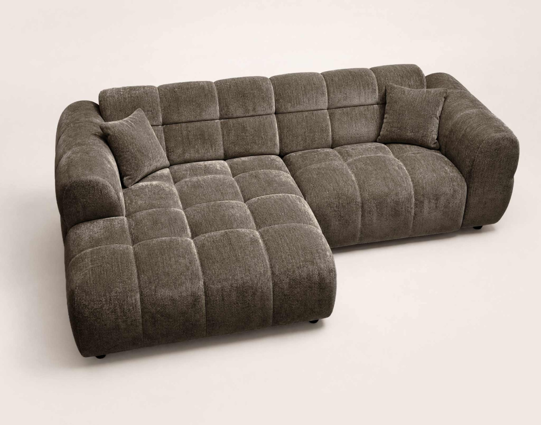 Canapé d'angle gauche 4 places adapté aux animaux Mini Ray - Best Mobilier