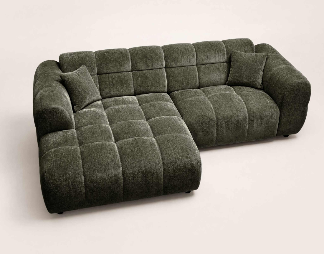 Canapé d'angle gauche 4 places adapté aux animaux Mini Ray - Best Mobilier