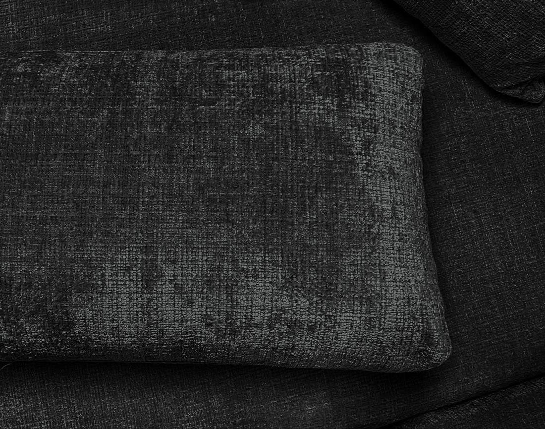 Canapé MIRO d'angle gauche 4 places convertible avec coffre sans accoudoirs en velours texturé | Best Mobilier
