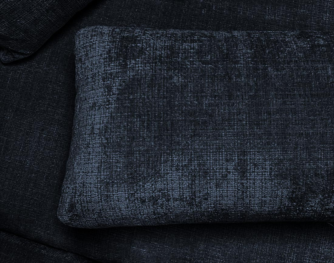 Canapé MIRO d'angle droit 4 places convertible avec coffre sans accoudoirs en velours texturé | Best Mobilier
