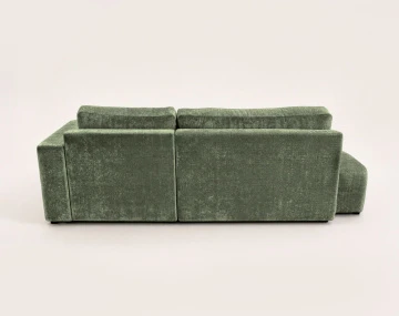Canapé MIRO d'angle droit 4 places convertible avec coffre sans accoudoirs en velours texturé | Best Mobilier