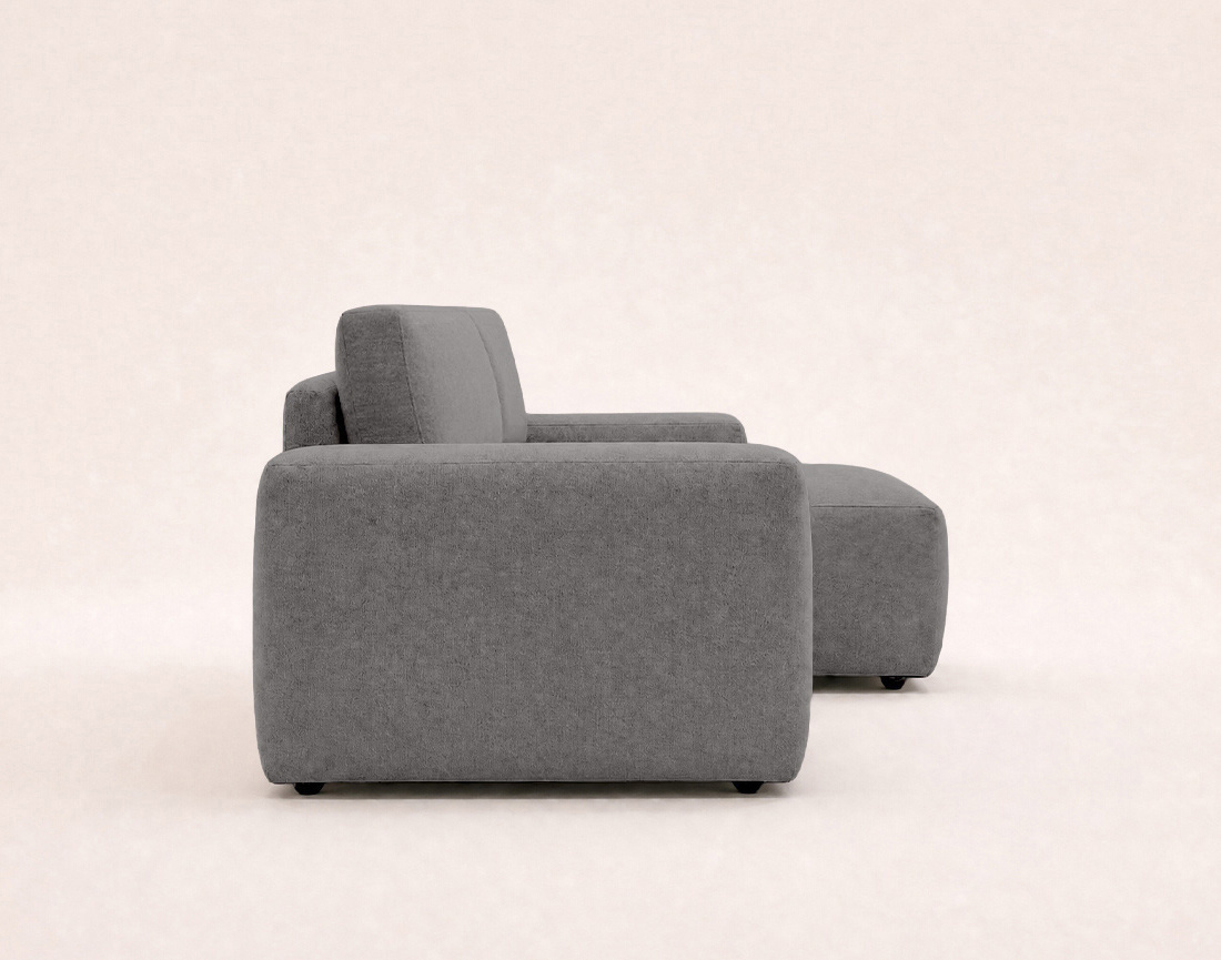Canapé Tama d'angle droit 4 places convertible coffre tissu | Best Mobilier