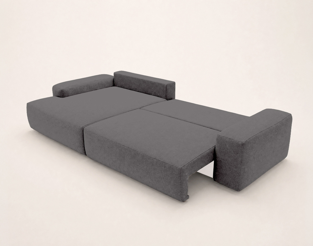 Canapé Tama d'angle gauche 4 places convertible coffre tissu | Best Mobilier