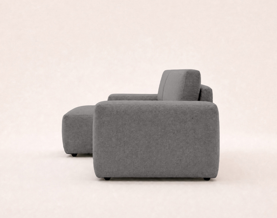Canapé Tama d'angle gauche 4 places convertible coffre tissu | Best Mobilier