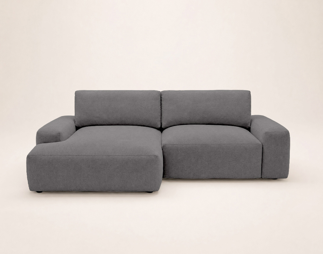 Canapé Tama d'angle gauche 4 places convertible coffre tissu | Best Mobilier