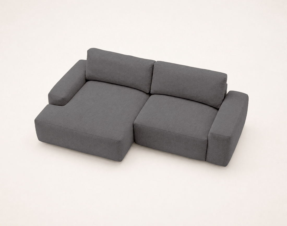 Canapé Tama d'angle gauche 4 places convertible coffre tissu | Best Mobilier