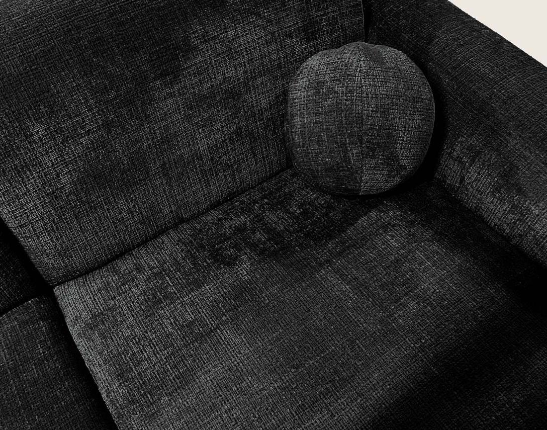 Canapé d'angle droit 4 places en velours texturé Louise