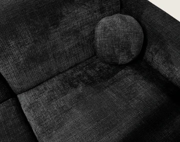 Canapé d'angle droit 4 places en velours texturé Louise