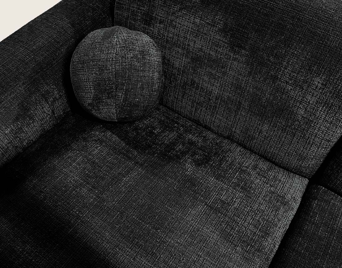 Canapé d'angle gauche 4 places en velours texturé Louise