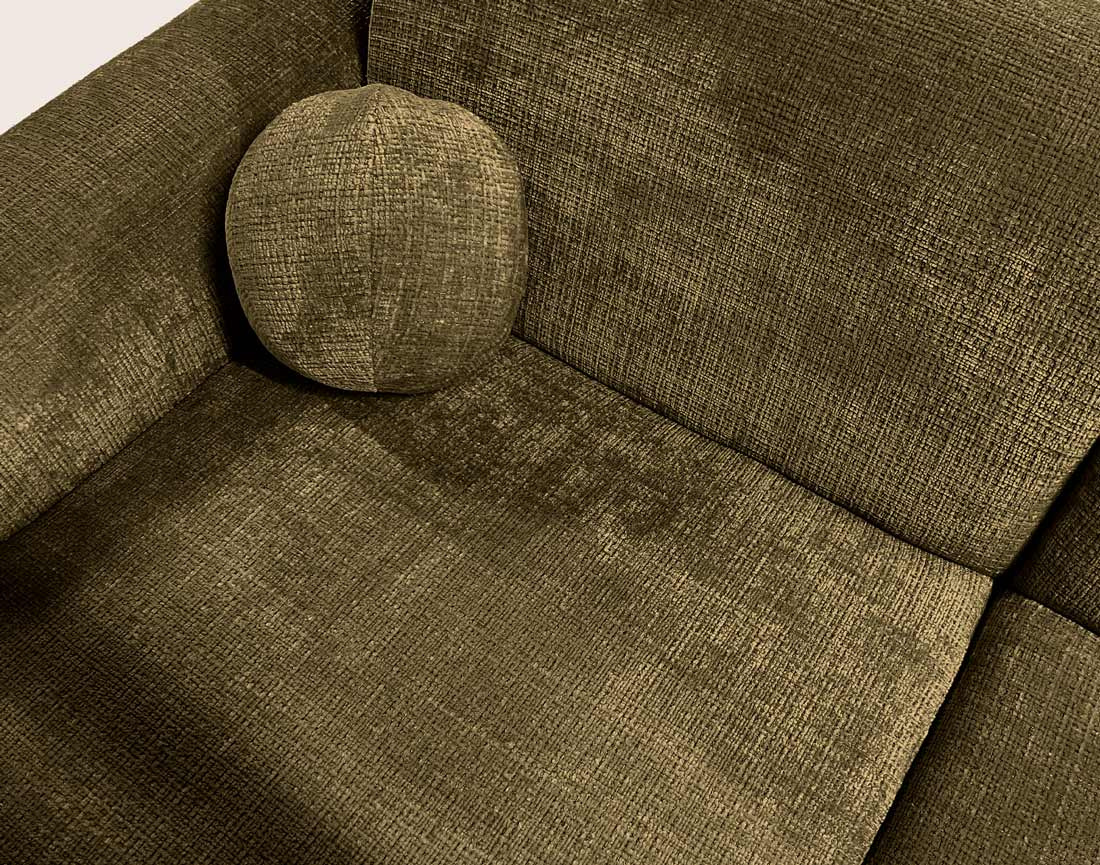 Canapé d'angle gauche 4 places en velours texturé Louise