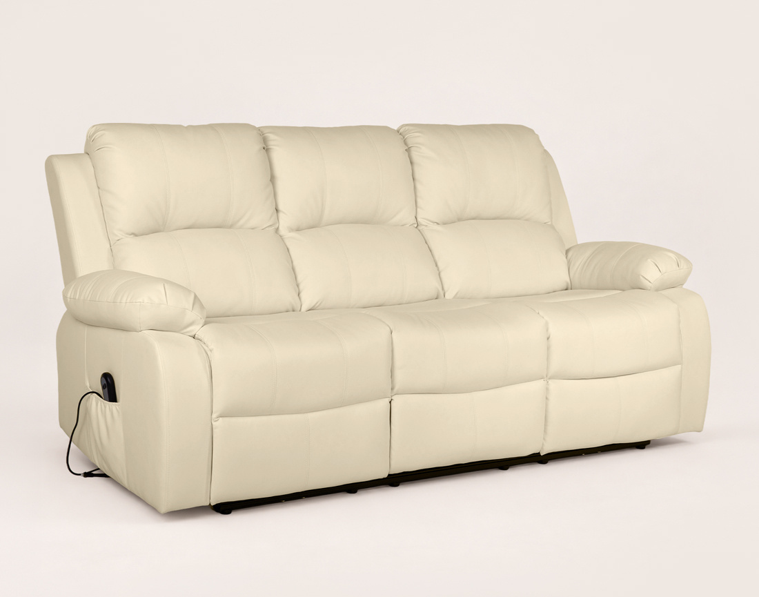 Canapé ARMAND 3 places relax électrique en simili | Best Mobilier