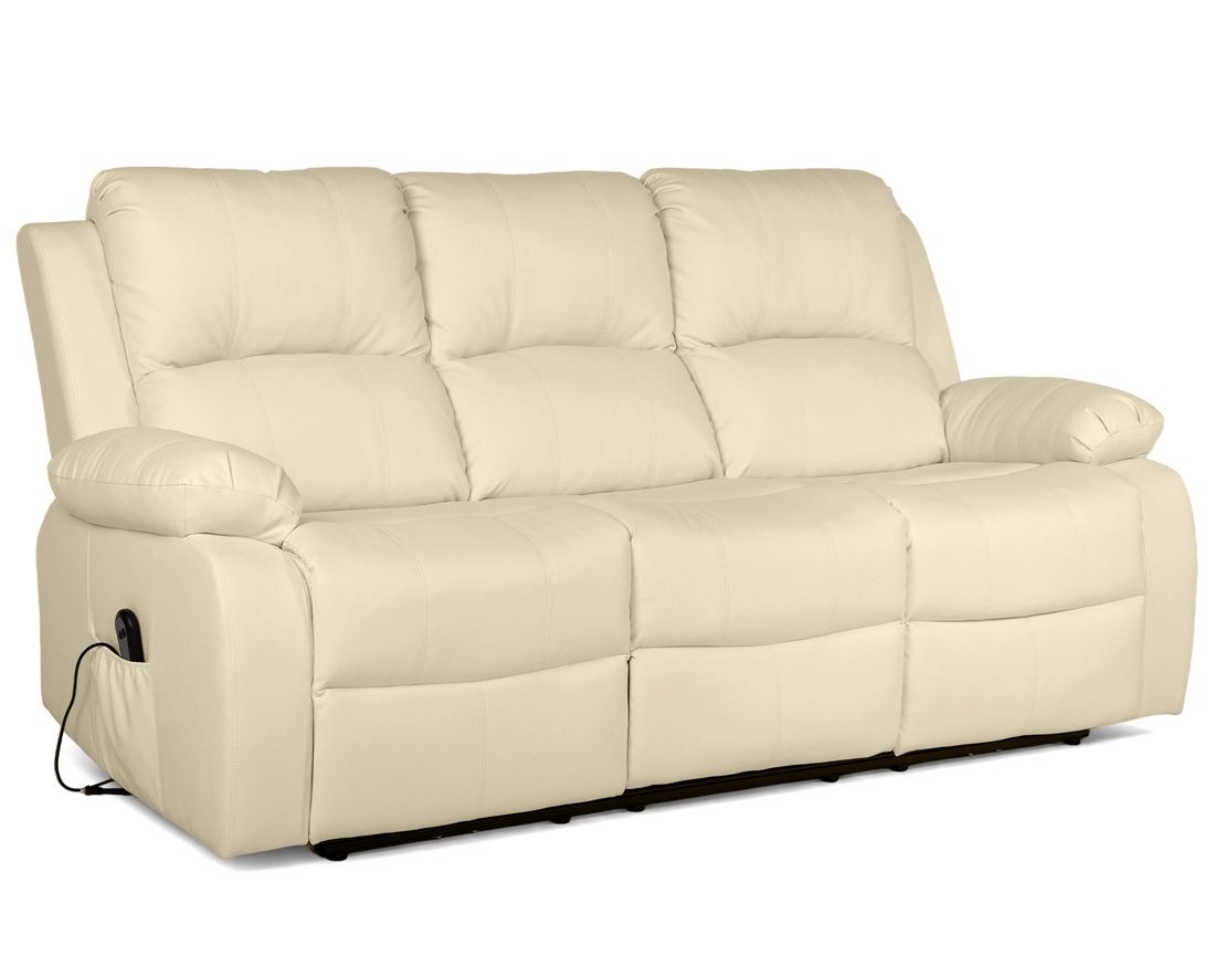 Canapé ARMAND 3 places relax électrique en simili | Best Mobilier