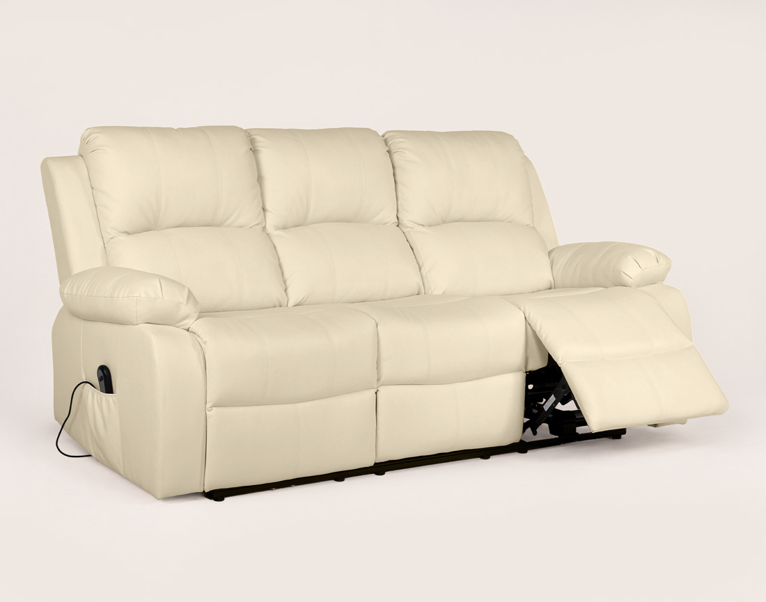 Canapé ARMAND 3 places relax électrique en simili | Best Mobilier