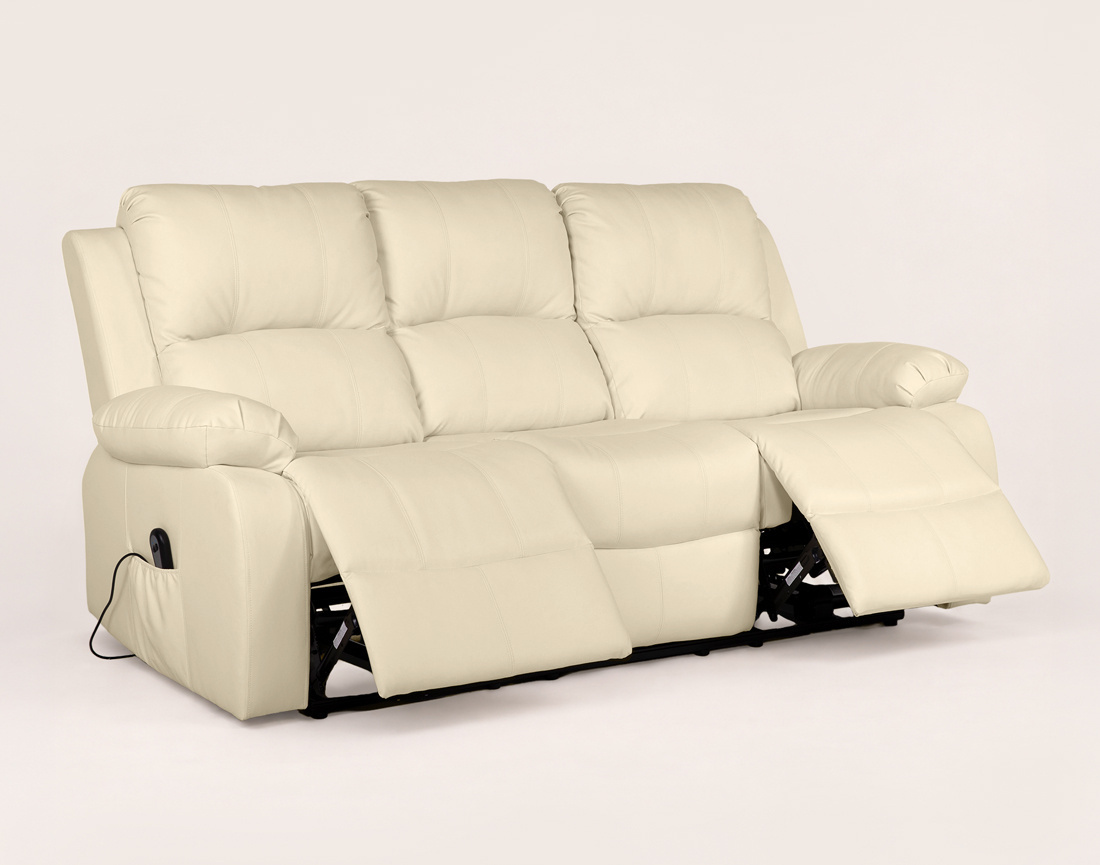 Canapé ARMAND 3 places relax électrique en simili | Best Mobilier