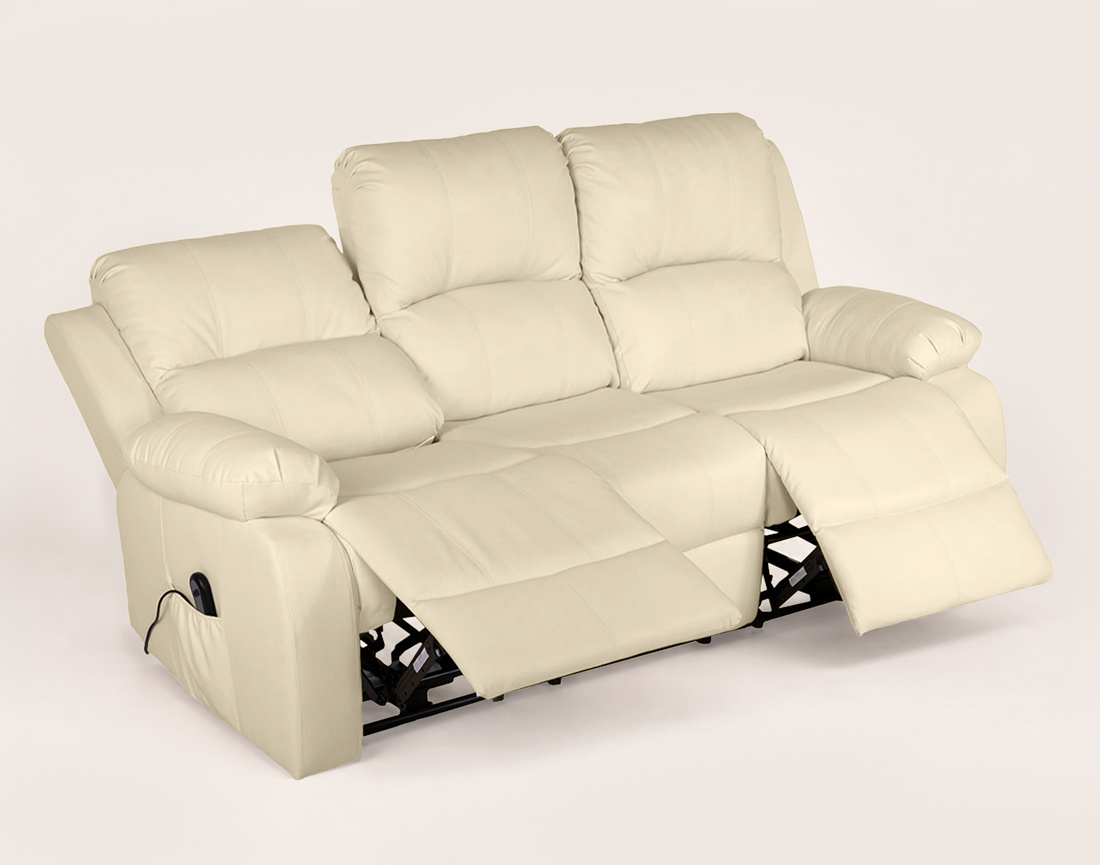 Canapé ARMAND 3 places relax électrique en simili | Best Mobilier