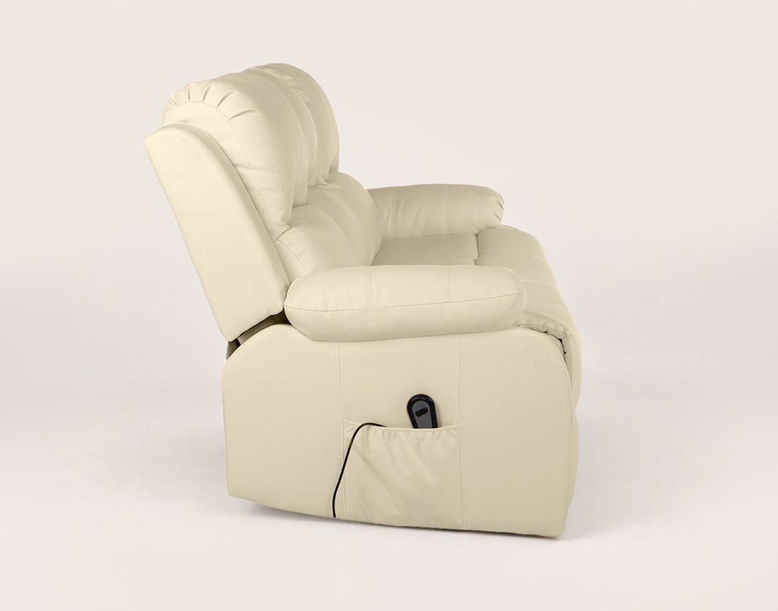 Canapé ARMAND 3 places relax électrique en simili | Best Mobilier