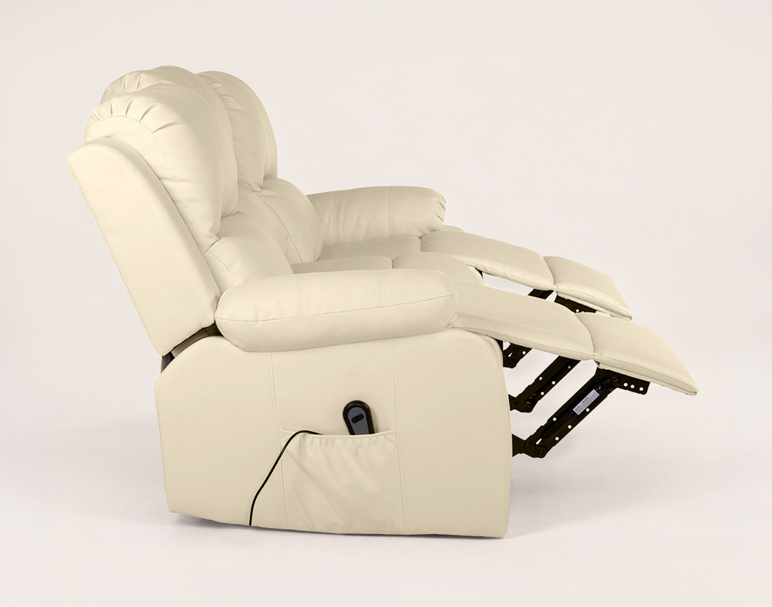Canapé ARMAND 3 places relax électrique en simili | Best Mobilier