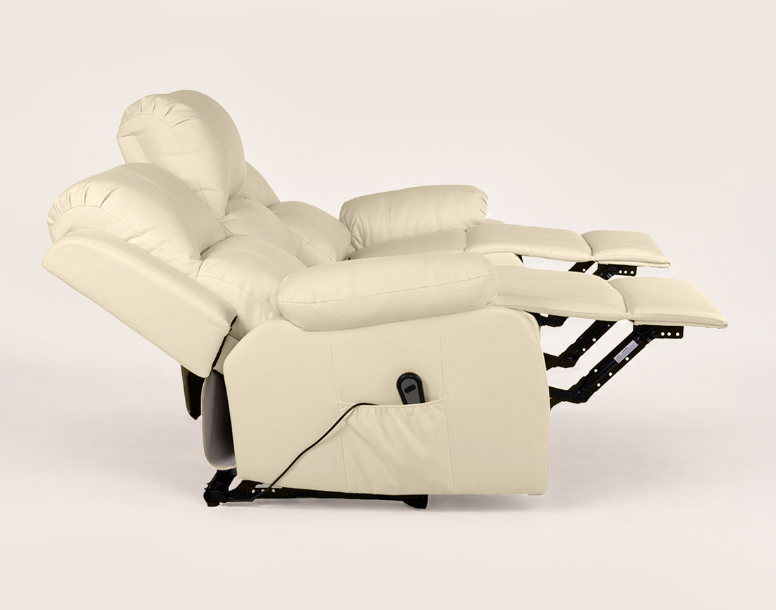 Canapé ARMAND 3 places relax électrique en simili | Best Mobilier