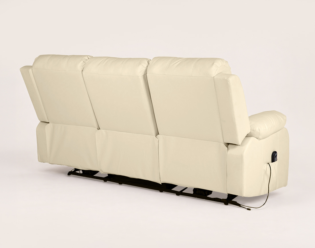 Canapé ARMAND 3 places relax électrique en simili | Best Mobilier