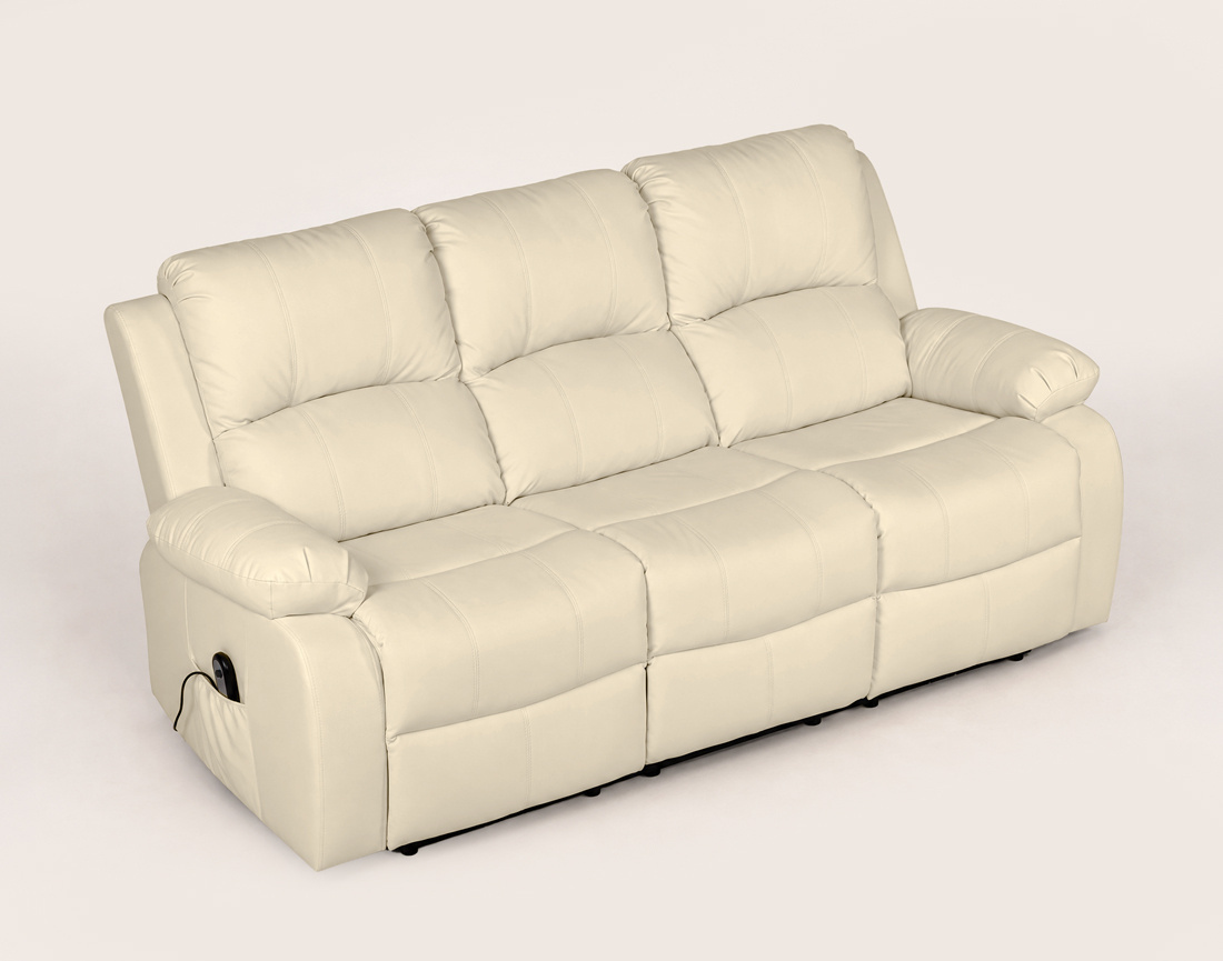 Canapé ARMAND 3 places relax électrique en simili | Best Mobilier