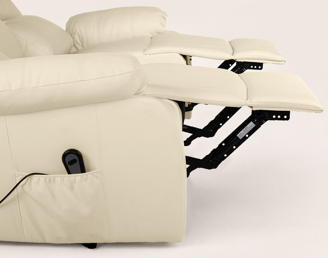 Canapé ARMAND 3 places relax électrique en simili | Best Mobilier