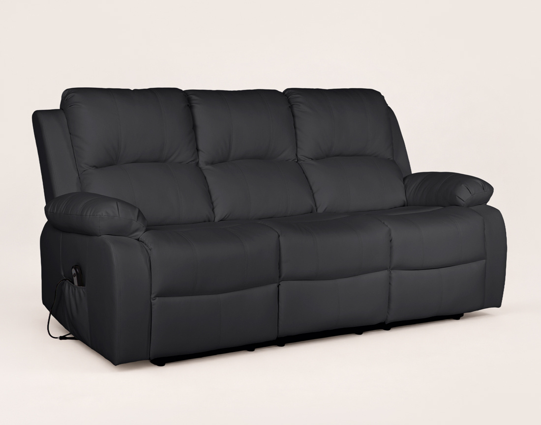 Canapé ARMAND 3 places relax électrique en simili | Best Mobilier