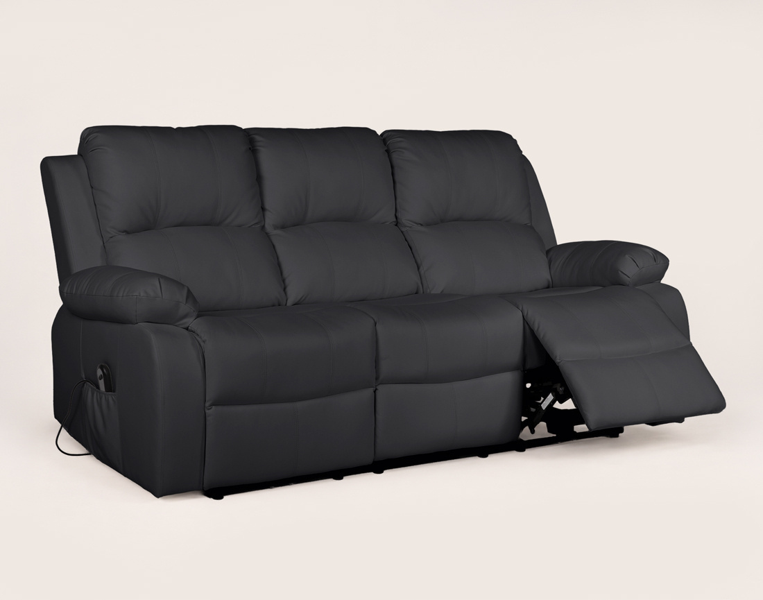 Canapé ARMAND 3 places relax électrique en simili | Best Mobilier