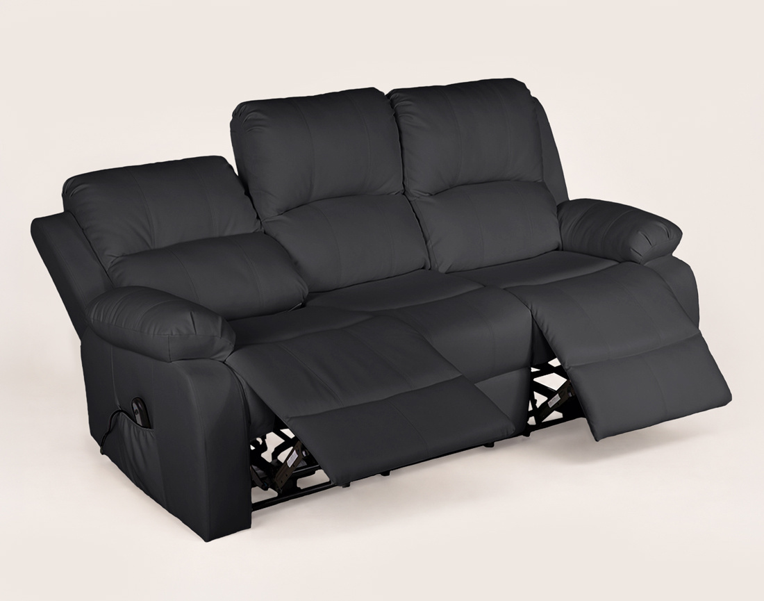 Canapé ARMAND 3 places relax électrique en simili | Best Mobilier