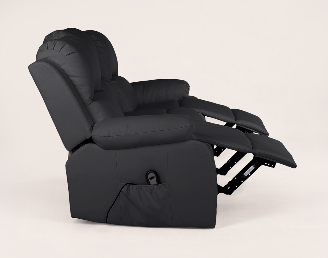 Canapé ARMAND 3 places relax électrique en simili | Best Mobilier