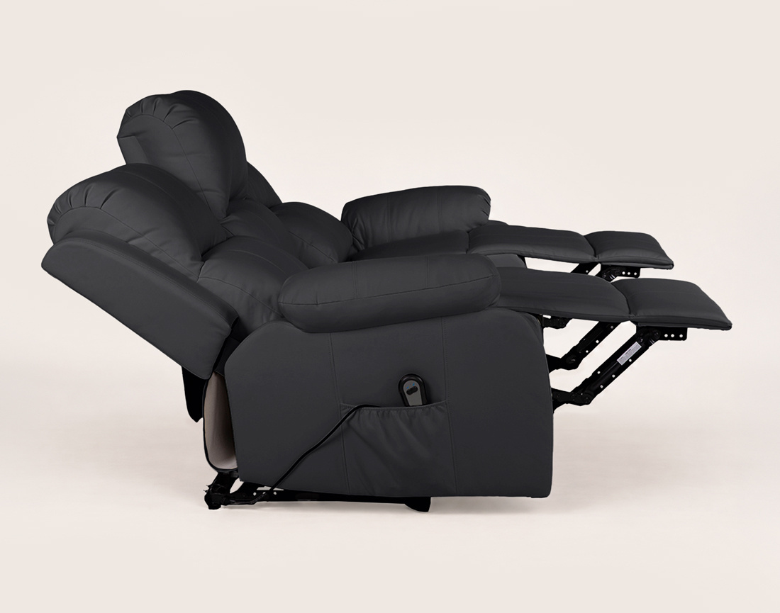 Canapé ARMAND 3 places relax électrique en simili | Best Mobilier