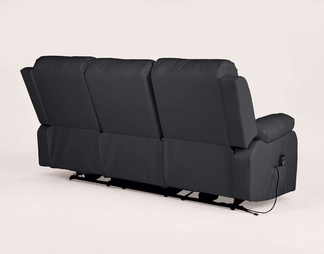 Canapé ARMAND 3 places relax électrique en simili | Best Mobilier