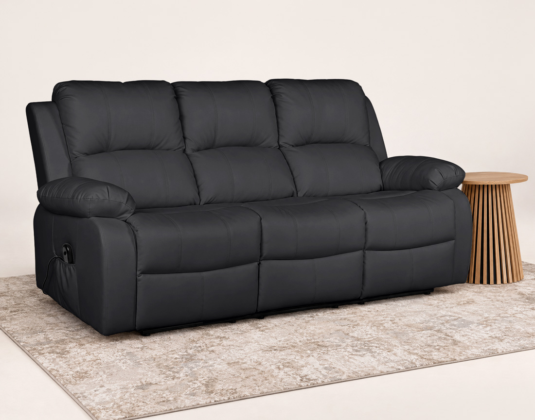 Canapé ARMAND 3 places relax électrique en simili | Best Mobilier