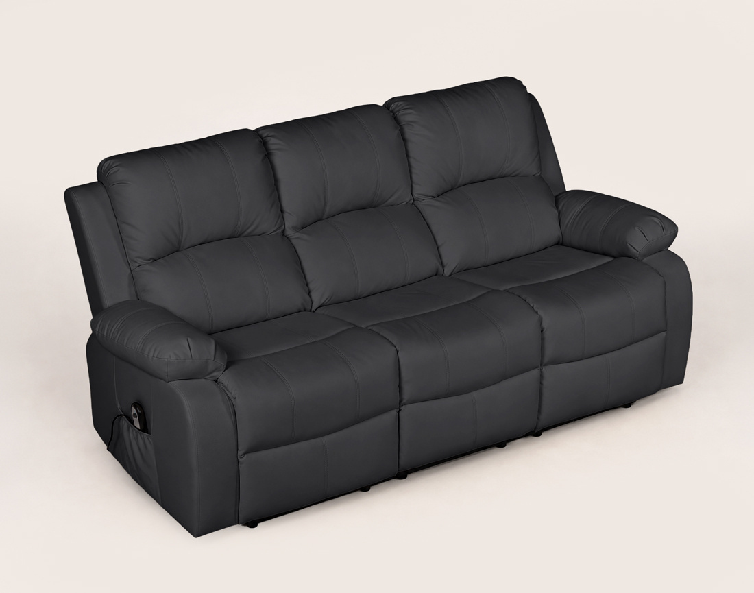 Canapé ARMAND 3 places relax électrique en simili | Best Mobilier