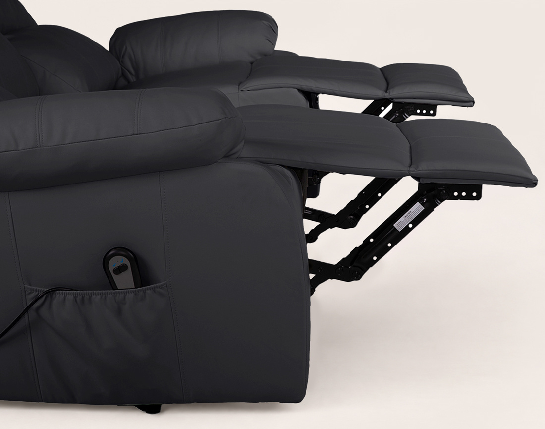 Canapé ARMAND 3 places relax électrique en simili | Best Mobilier