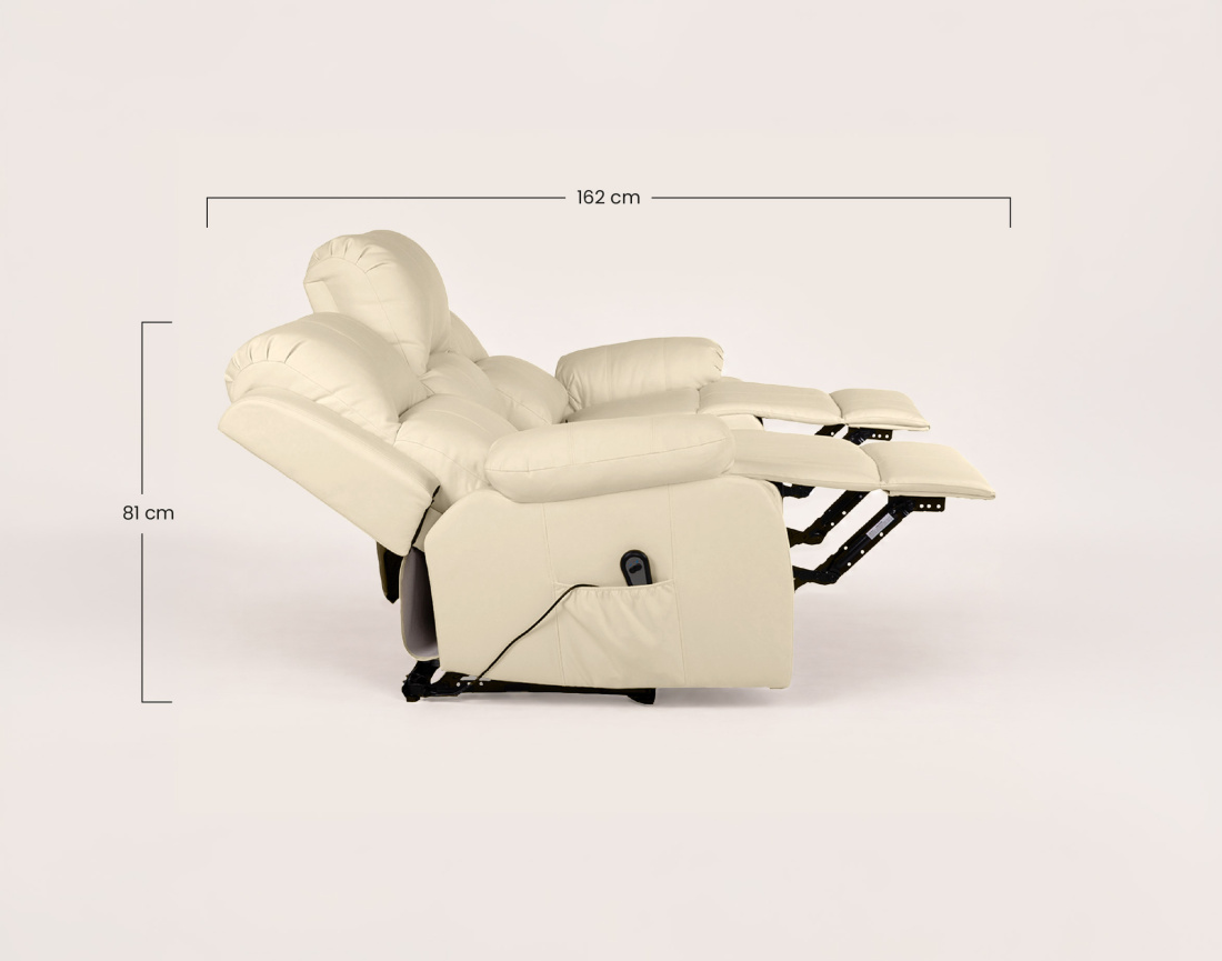 Canapé ARMAND 3 places relax électrique en simili | Best Mobilier