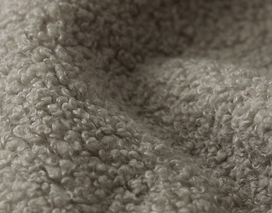 Canapé LUCIEN panoramique d'angle gauche 7 places en tissu bouclette | Best Mobilier