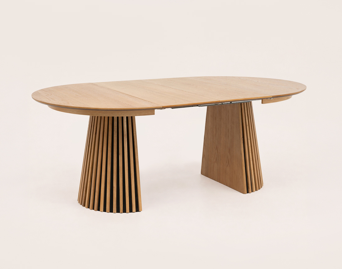 Table FREYA ronde extensible 4 à 8 personnes bois - Best Mobilier