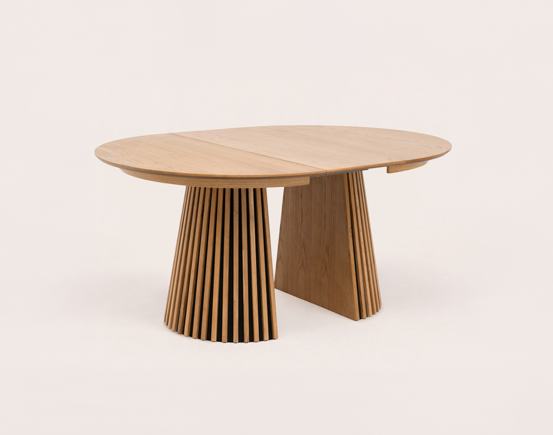 Table FREYA ronde extensible 4 à 8 personnes bois - Best Mobilier