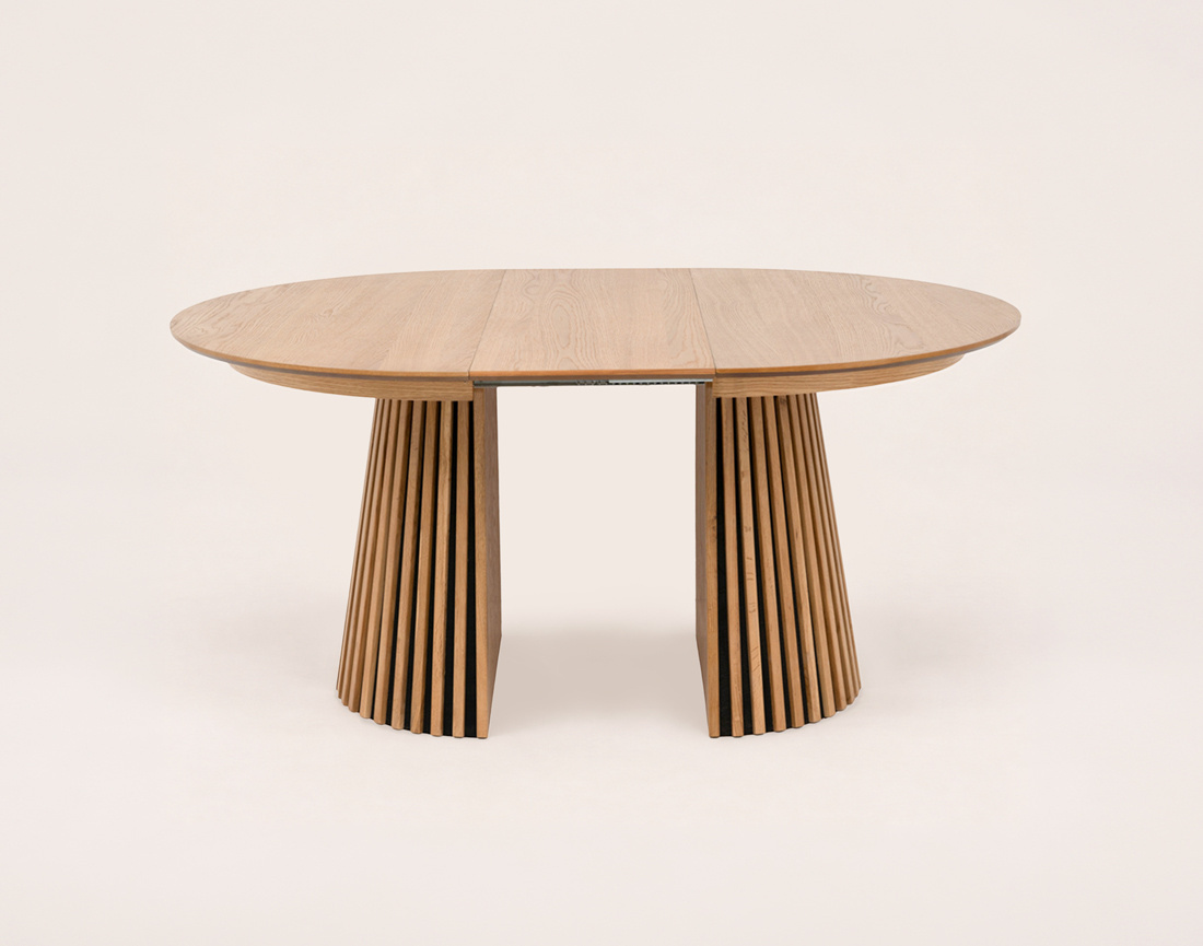 Table FREYA ronde extensible 4 à 8 personnes bois - Best Mobilier